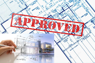 draft architectural, mep, structural plans and stamp city permit drawings