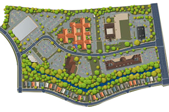 design any 2d map or plan