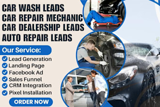 car wash leads car repair mechanic leads car dealership leads auto repair leads