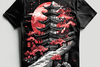 draw awesome japanese or anime streetwear style for t shirt