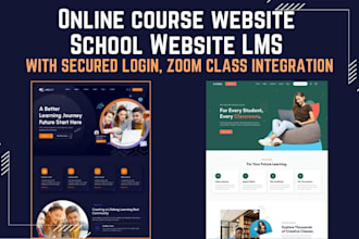 build online course website education website school website lms plugin