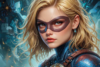 create scifi, fantasy, superhero character design
