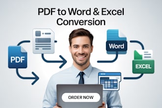 do data entry and convert PDF and images to word and excel