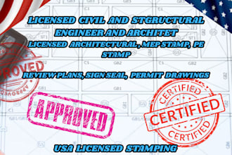 do pe stamp, architectural stamp, new york, new jersey, michigan permit drawings