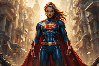 draw you superheroes and fantasy characters you need