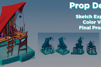 make prop design for your game, animation, etc