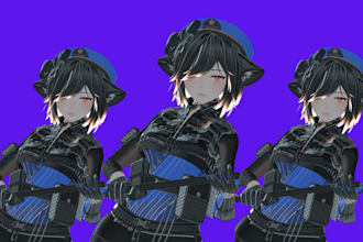 create 3d anime vrchat, 3d anime model, vtube stream, vrm vtuber, vrc avatar