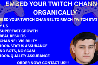 embed twitch channel to bring in more chatters, live viewers and subs
