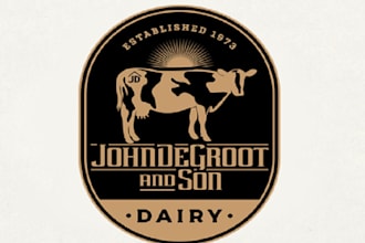 design outstanding creative dairy farm logo