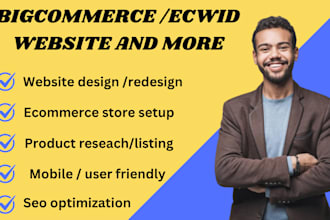 design redesign bigcommerce website online store , ecwid website ecommerce store