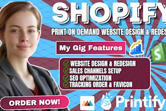 build shopify store, print on demand store, branded website or store redesign