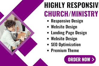 build fundraising donation website, church website, non profit, ministry website