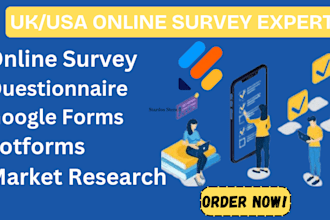 conduct online survey questionnaire market research over 1k UK USA audience