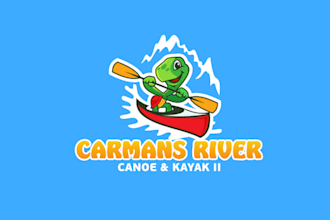 design outstanding paddle sports sales and rentals logo
