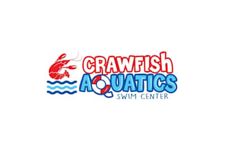 create fun energetic children swim centers logo