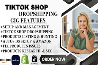 tiktok shop setup, tiktok shopify dropshipping product listing and automation