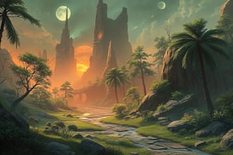create environment, cyberpunk, concept art landscape design