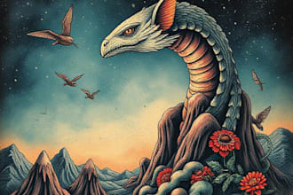 create surrealism illustration design