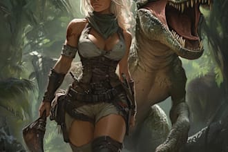 make magical fantasy character drawings, portraits or scenes