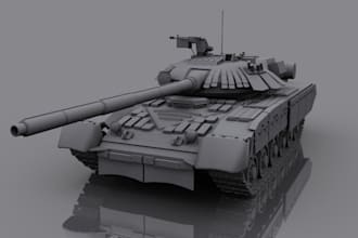 3d tank model design, custom scale tank replica stl, combat vehicle 3d printing