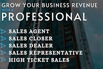 high ticket 8 figure sales closer sales representative sales rep sales agent