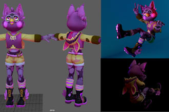 do 2d 3d art of your furry or fursona