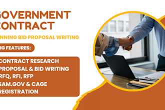 find rfp, write winning bid proposal, win government contract, response to rfp