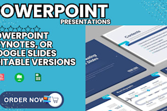 do powerpoint presentation, google slides, keynote and pitch deck design