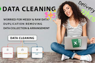clean, format, merge, split excel data in 15 USD