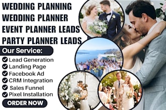 generate wedding planning leads wedding planner event and party planner leads