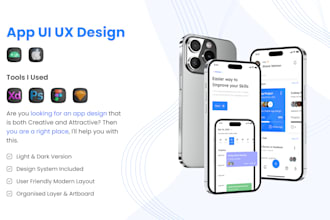 design mobile application uiux design for android and IOS
