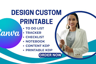 create custom printable kdp low content,kdp journal, planner, notebook