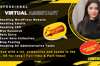 be experienced virtual assistant top rated freelancer 6 years