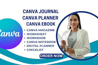 canva ebook, worksheet, journal, planner, checklist