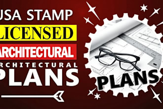 review draw and stamp USA texas florida architectural drawings for city permit