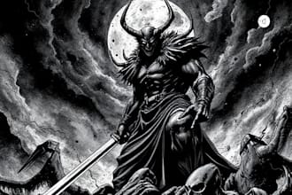 draw manga page dark berserk style art in high quality