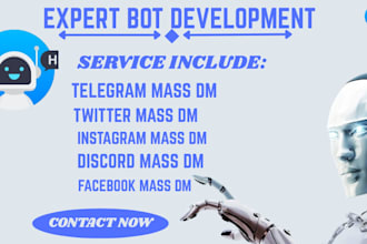 send mass dm bot, instagram mass dm, telegram bot and twitter bot