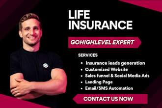 generate iul life insurance leads gohighlevel insurance website sales funnel