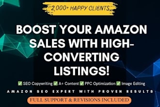 do amazon listing optimization writing, fba product description, storefront