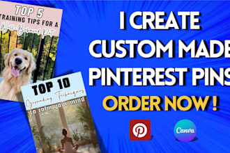 design custom made pinterest pins using canva