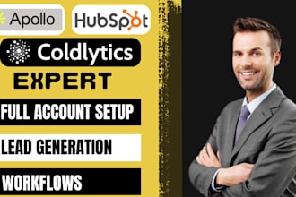 setup automation and workflows management on apollo io coldlytics hubspot expert