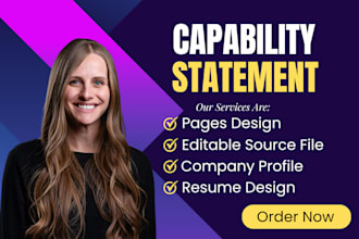 create a professional government capability statement just in time