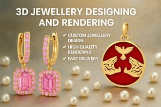 design custom jewelry cad for rings, pendants and 3d printing