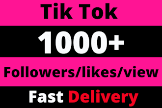 increase 1000 organic tiktok followers with lifetime guarantee