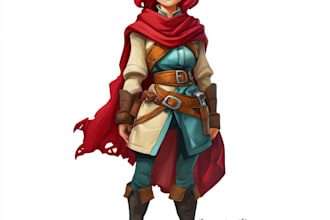 draw 2d game character for dnd art