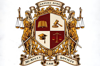 create modern family crest regal heraldic coat of arms logo design