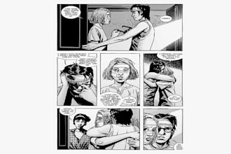 draw commercial comic art, erotic comic, nsfw comic page, furry comic art