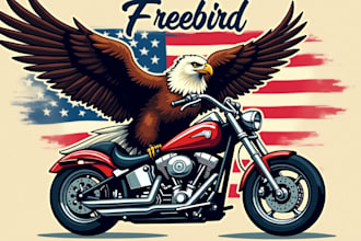 design amazing american motorcycle eagle logo your business