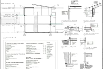 draw architectural floor plan in auto cad 2d floor and elevation and section