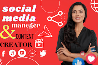 be your social media marketing manager and content creator plan